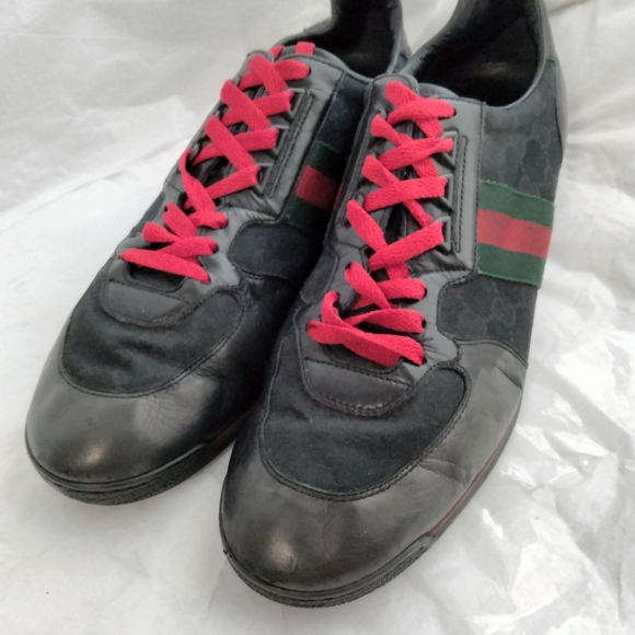 Gucci GG Guccissima Web Stripe sneakers men's 10 - Picture 6 of 16